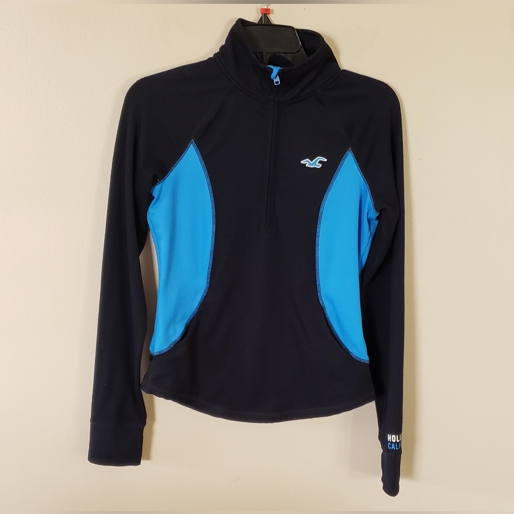 Hollister Girl's Long Sleeve Quarter Zip UP Size Medium